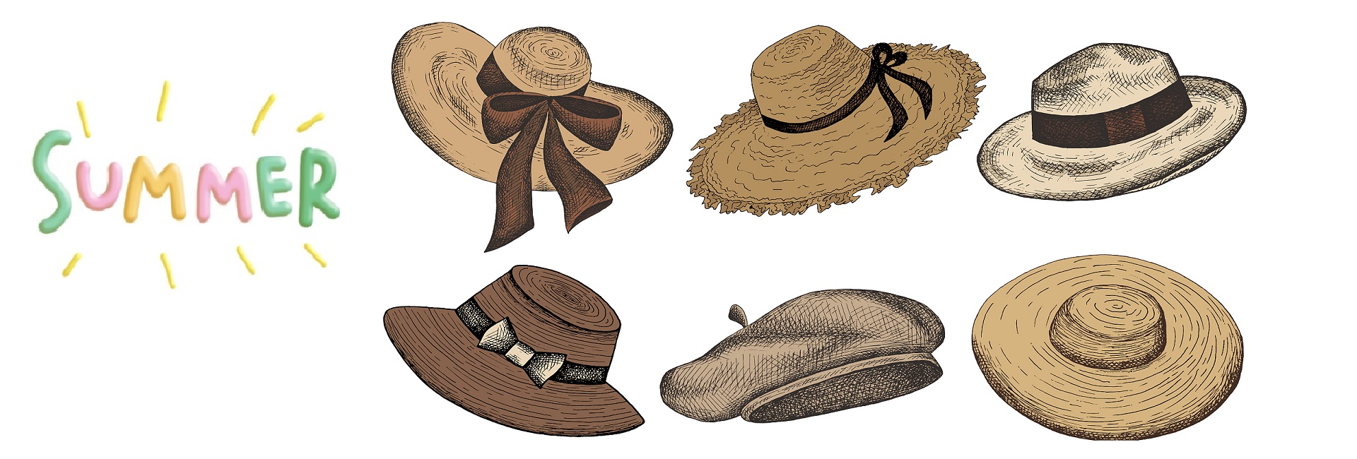 banner summer hat